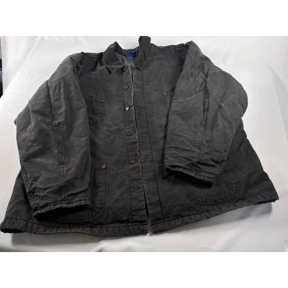 Dickies‎ Blanket Lined Duck Canvas Work Jacket Black Corduroy Collar Chore 4XL